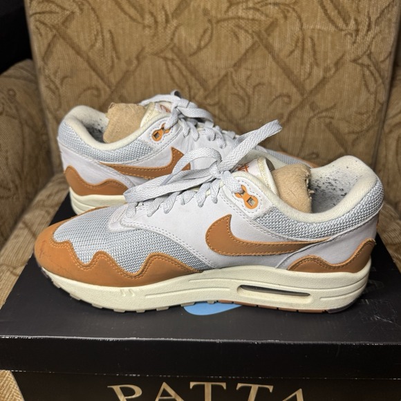 Size 7 - Nike Air Max 1 Patta Waves‎ Monarch Comes With Bracelet & Box! - Picture 3 of 12
